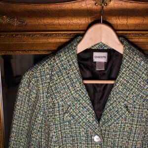 Chico Green / Blue Tweed Jacket 💚